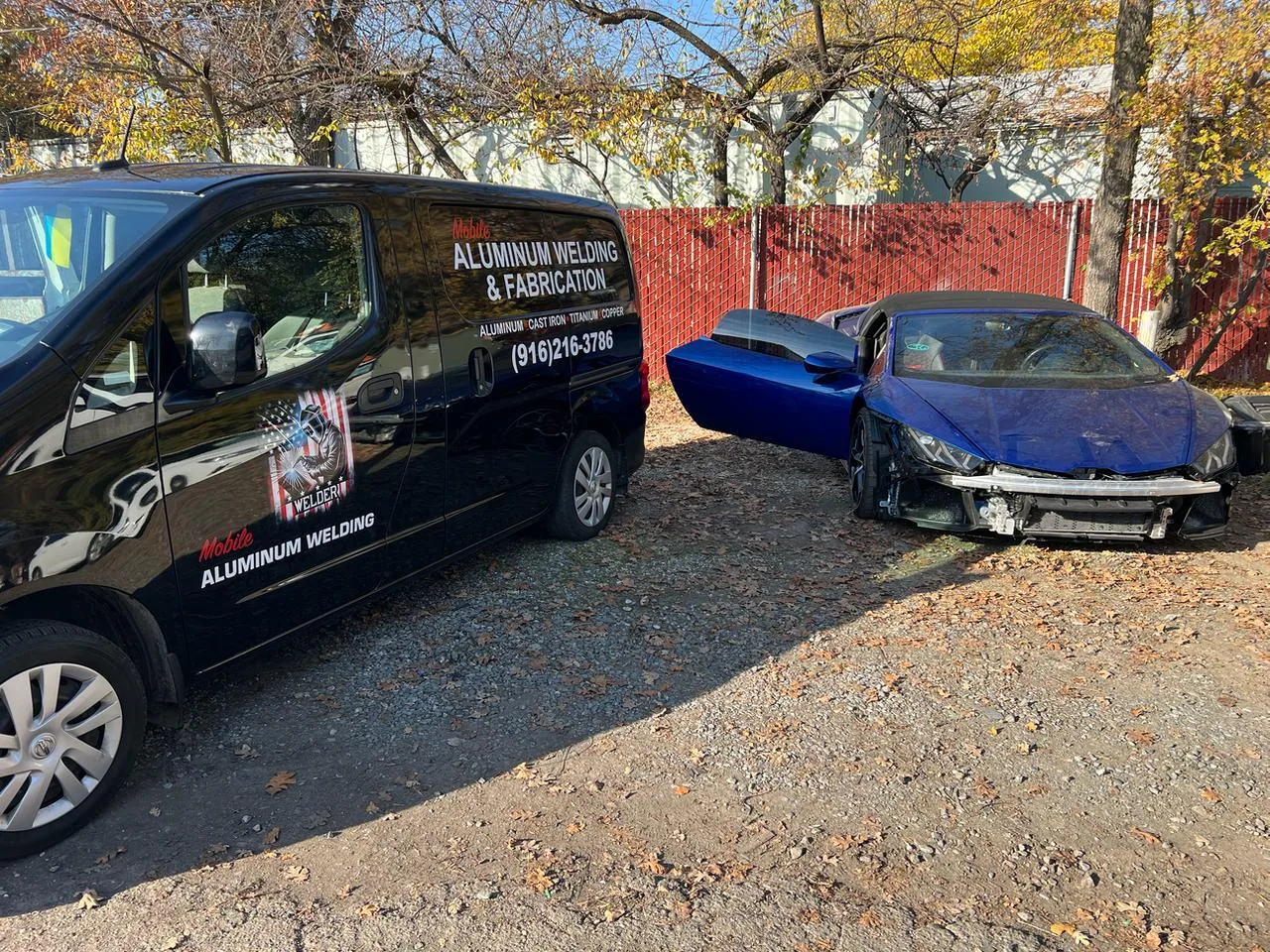 Mobile aluminum welding service van